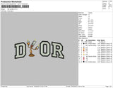 Dior Candle Embroidery File 4 size