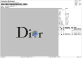 Dior Cookie Monster Embroidery File 4 size