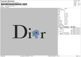 Dior Cookie Monster Embroidery File 4 size