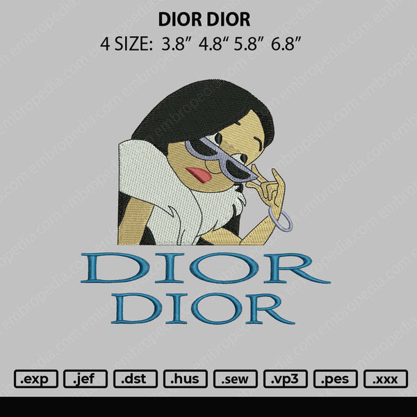 Dior Dior Embroidery File 4 size