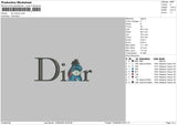 D Eeyore Embroidery File 5 sizes