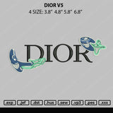 Dior V5 Embroidery File 4 size