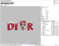 Dior Xmas Embroidery File 4 size