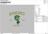 Disgust V2 Embroidery File 6 sizes