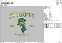 Disgust V2 Embroidery File 6 sizes