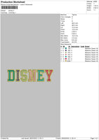 Color Text Embroidery File 6 Sizes