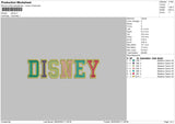 Color Text Embroidery File 6 Sizes