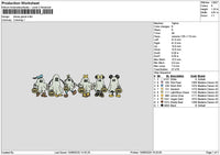 Ghosts 1508 Embroidery File 6 sizes