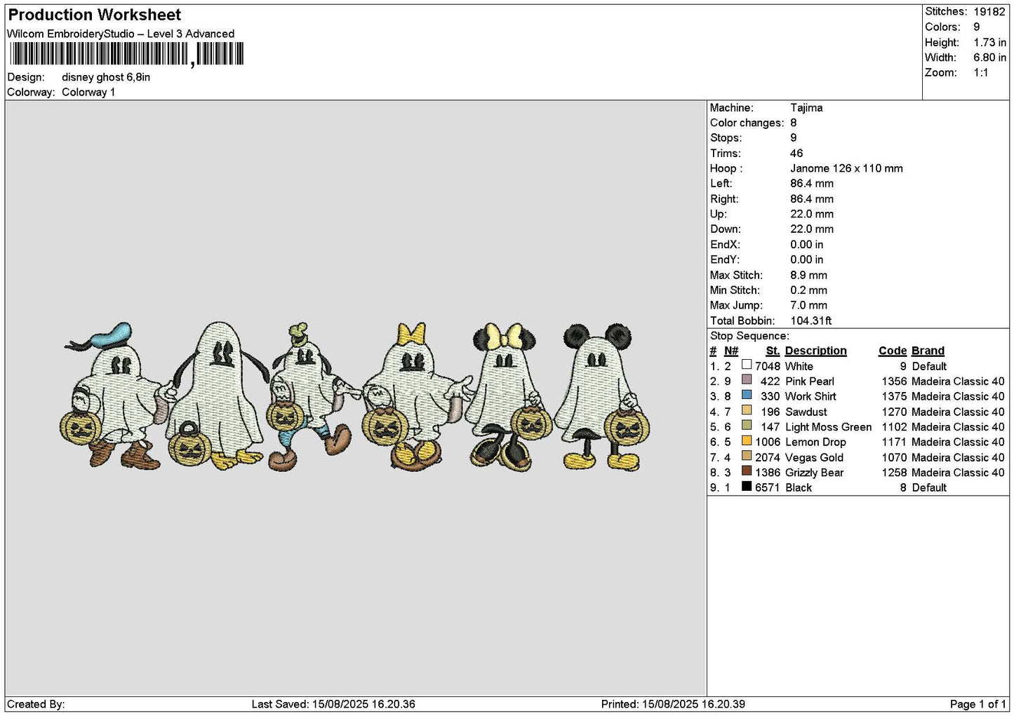 Ghosts 1508 Embroidery File 6 sizes
