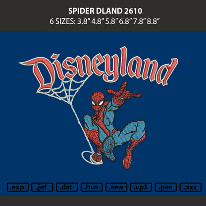 Spider Dland 2610 Embroidery Machine Design File 6 sizes