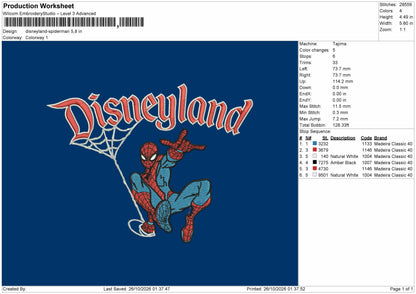Spider Dland 2610 Embroidery Machine Design File 6 sizes