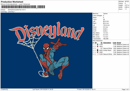 Spider Dland 2610 Embroidery Machine Design File 6 sizes
