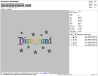 Disneyland Brick Embroidery File 7 size