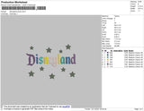 Disneyland Brick Embroidery File 7 size