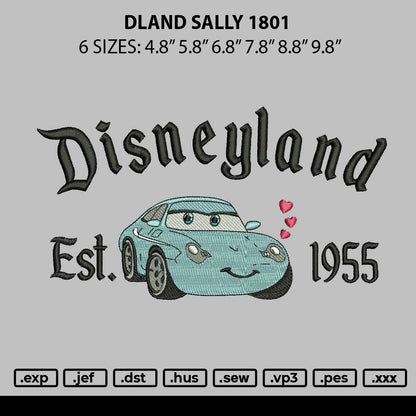 Dland Sally 1801 Embroidery File 6 sizes