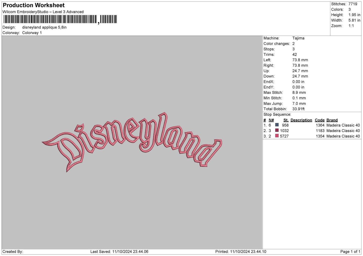 Dland Applique Embroidery File 6 sizes