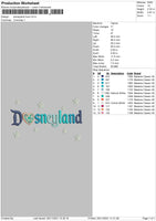 Disneyland Love Embroidery File 6 size