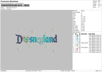 Disneyland Love Embroidery File 6 size