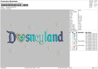 Disneyland Love Embroidery File 6 size