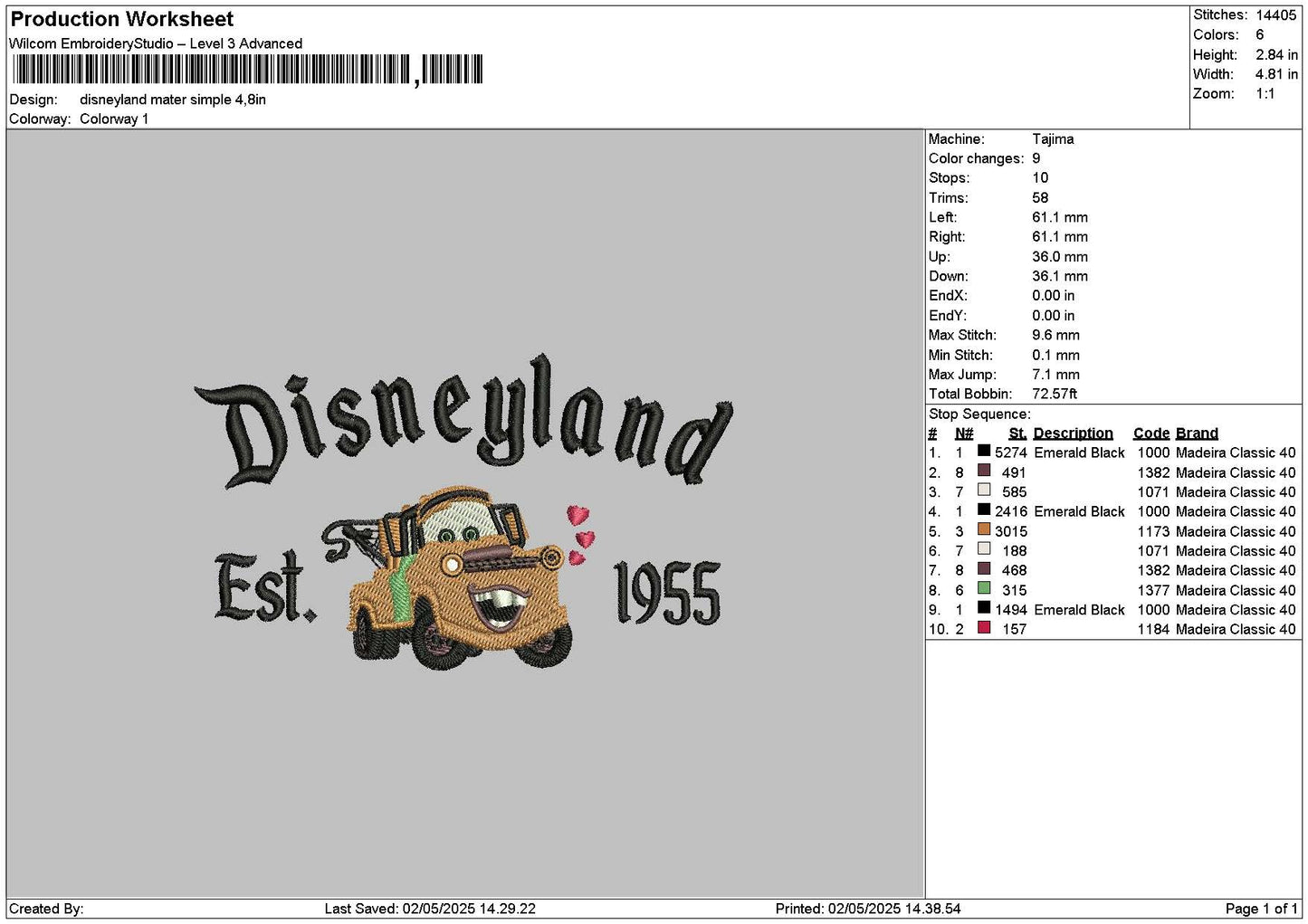 Dland Mater Embroidery File 6 sizes