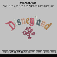 Mickeyland Embroidery File 6 sizes