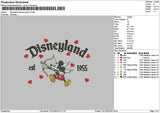 Dland Mickey Hearts Embroidery File 6 sizes