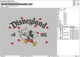 Dland Mickey Hearts Embroidery File 6 sizes