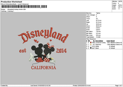 Dland Mickeylove 14 Embroidery File 6 sizes