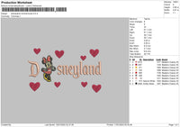 Minnieland Heart Embroidery File 6 sizes