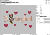 Minnieland Heart Embroidery File 6 sizes