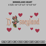 Minnieland Heart Embroidery File 6 sizes