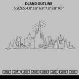 Dland Outline Embroidery File 6 sizes