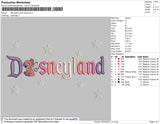 Disneyland Pink Embroidery File 8 size