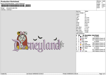 Dland Sally Embroidery File 6 sizes