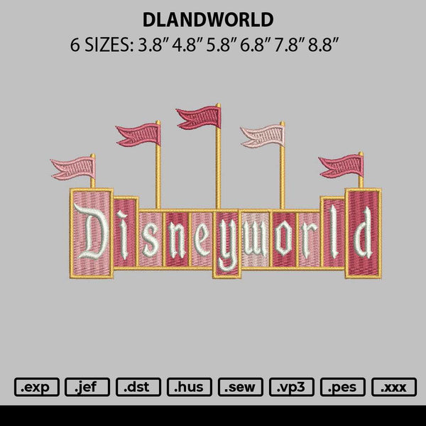 Dlandworld Embroidery File 6 sizes