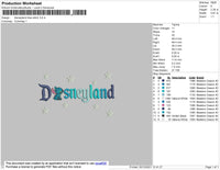 Disneyland Blue Stitch Embroidery File 8 size