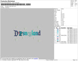 Disneyland Blue Stitch Embroidery File 8 size