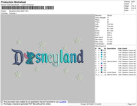 Disneyland Blue Stitch Embroidery File 8 size