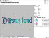 Disneyland Blue Stitch Embroidery File 8 size