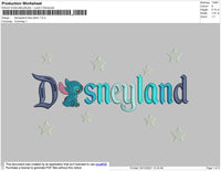 Disneyland Blue Stitch Embroidery File 8 size
