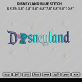 Disneyland Blue Stitch Embroidery File 8 size