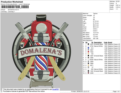 Domalena's Embroidery File 4 size