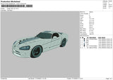 Dodge Viper Car Embroidery File 6 sizes