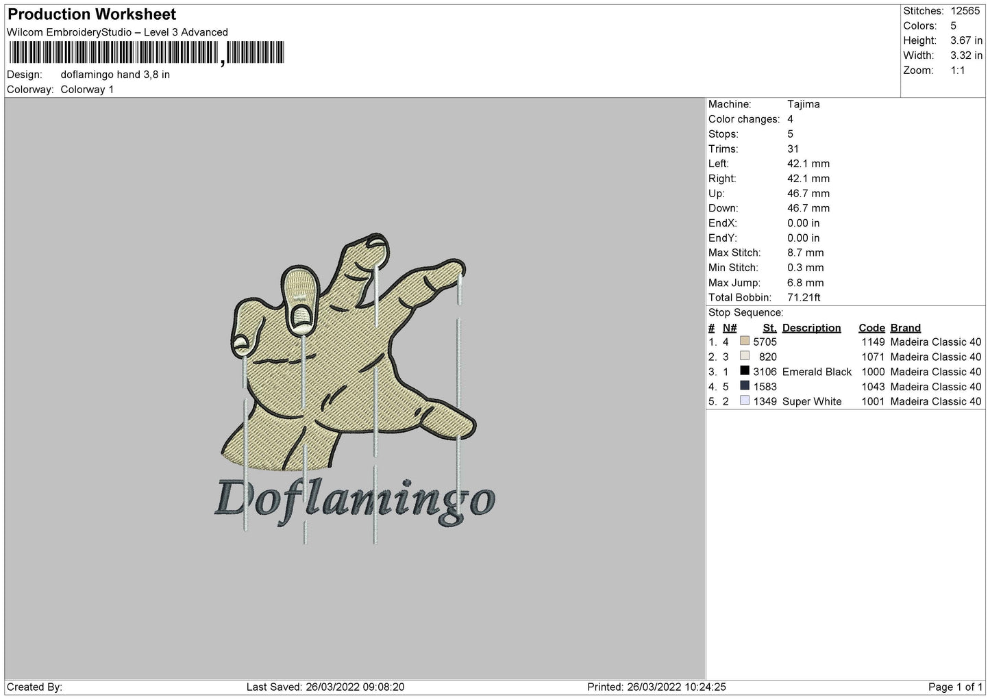 Doflamingo Hand Embroidery File 4 size