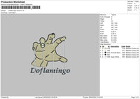 Doflamingo Hand Embroidery File 4 size