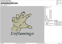 Doflamingo Hand Embroidery File 4 size