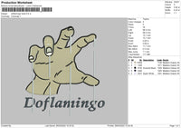 Doflamingo Hand Embroidery File 4 size