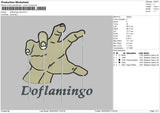 Doflamingo Hand Embroidery File 4 size