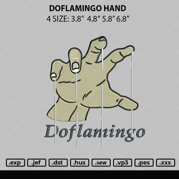 Doflamingo Hand Embroidery File 4 size