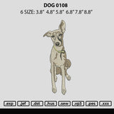 Dog 0108 Embroidery File 6 sizes